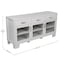Flash Furniture Wells White 59 Inch Storage Cabinet, Engineered Wood, 3 Tempered Glass Doors and 3 Drawers EV-CA7515-01ZZ-WH-GG - alternate 3